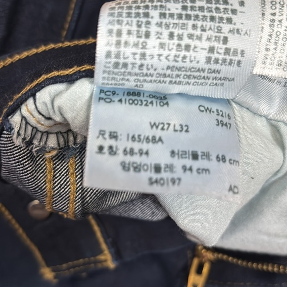 Levi’s 711 dark wash skinny jeans 27 x 32 - Picture 5 of 8